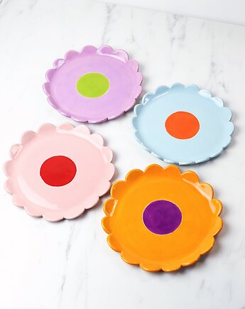 Ceramiczny talerz kwiatek, Naturalnie, Z Gliny