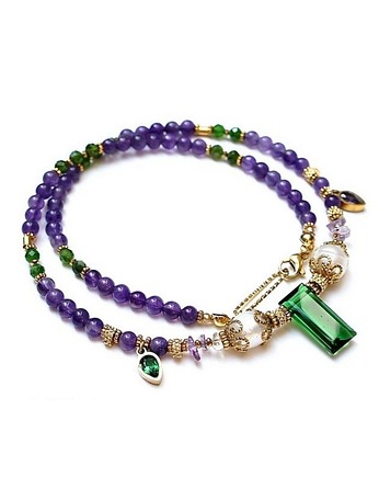 Ametysty vol. 15 /choker/ naszyjnik /23.06.25/, KiKa pracownia