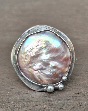 Perła - pierścionek regulowany, rezerwacja, po drugiej stronie lustra