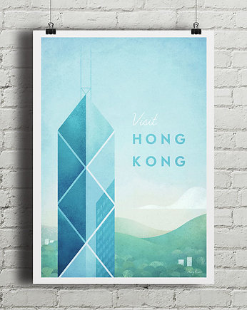 Hong Kong - vintage plakat, minimalmill