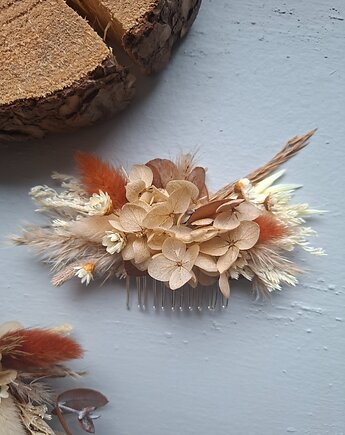 Beżowy grzebyk do włosów, Mudryk Viktoria Dried Flowers