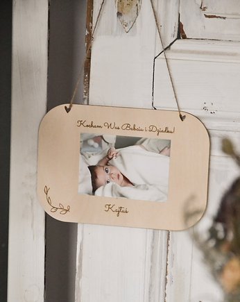 Drewniana tabliczka na zdjęcie dla Dziadków, OSOBY - Prezent dla dziadka