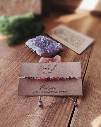 Bransoletka z kamieni naturalnych Zodiak BARAN, Moon Spirit Stones