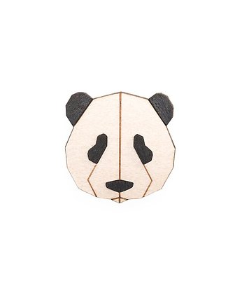 Panda - oryginalna drewniana broszka, BeWooden Polska