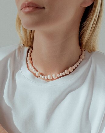 Choker z różowych Pereł Seashell, w hand works