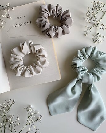 Seledynowa srunchie Julia z odwiązywaną szarfą, Volie Line