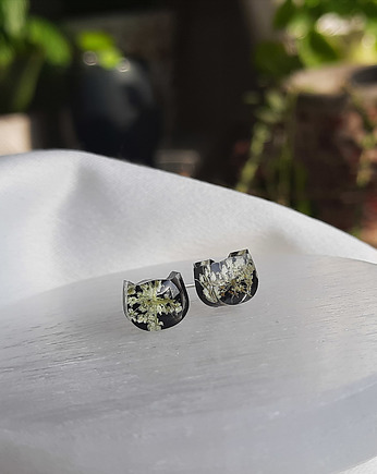 Kolczyki sztyfty z dziką marchwią, Figa handmade accessories