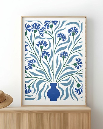 Plakat boho Kwiaty na ścianę Minimalistyczny Plakat nowoczesny do salonu, Kalibri Arts
