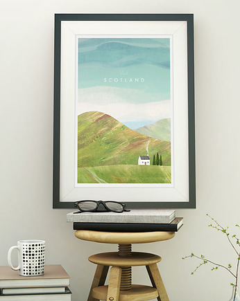 Szkocja - vintage plakat 50x70 cm giclee, minimalmill