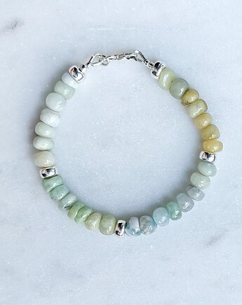 Bransoletka srebrna z akwamarynów Quadro, Studio Gazela