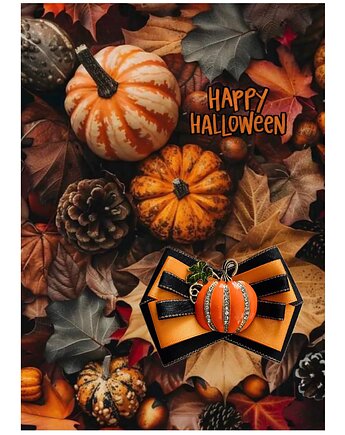 Brosza z niesamowitą Dynią Halloween New, Pudrowy Różowy