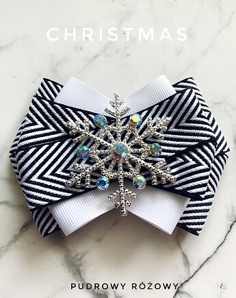 Brosza z okazałą śnieżynką / gwiazdką z kryształków New, Pudrowy Różowy