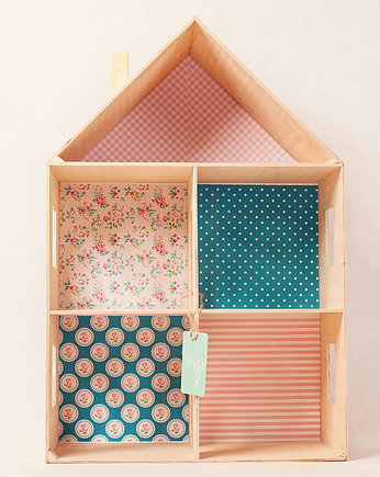 ECO DOMEK DREWNIANY dla LALEK SCHABBY CHIC styl, tralala studio