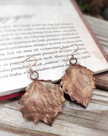 Listki topoli I kolczyki miedziane, Treemasters Copper Jewelry
