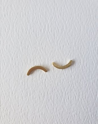 Kolczyki złote GARDEN OF EDEN  mini, mosiądz, półksiężyce, modesign