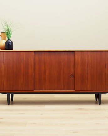 Sideboard tekowy, duński design, lata 70, produkcja: Dania, Przetwory design