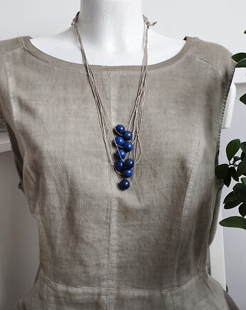 Lapis lazuli i len naszyjnik, galeria nuit