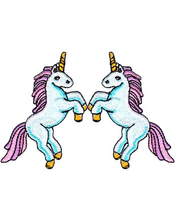 Naszywka naprasowanka ZESTAW JEDNOROŻCE termo haft dzieci 5,7x7,7cm, Wyszywane