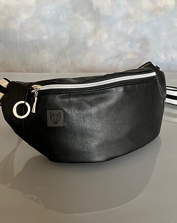 Nerka z czarnej skóry 100% upcykling La Rambla 1, CANGUR