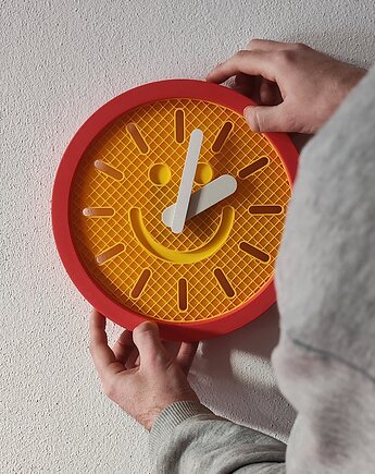 Słoneczko / Dziurawiec - zegar naścienny, Yam Yest Design