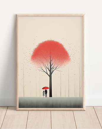 Plakat drzewo - w stylu Alessandro Gottardo, Whatever the timezone