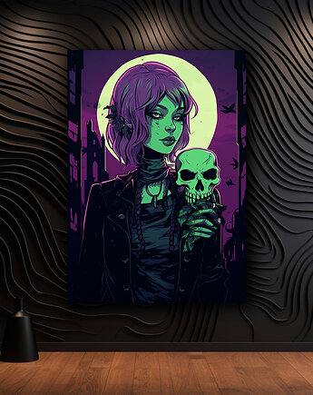 Portret Czarownicy - Plakat - Druk - Czarownica, Wiedźma, Halloween #25, Black Sapphire Art