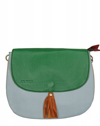 Torebka skórzana damska z kawałków skóry ręcznie wykonana dwustronna OLIVKA, Olivka Warsaw