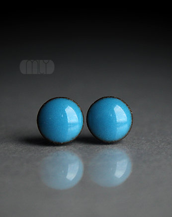Kolczyki ceramiczne Mini Niebiańskie 6mm, Magda Łysiak