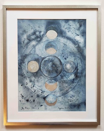 Fazy Księżyca Oryginał Silver Moon Akwarela, My Moment