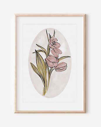 Plakat botaniczny - BUKIET TULIPANÓW, Mint In Paper