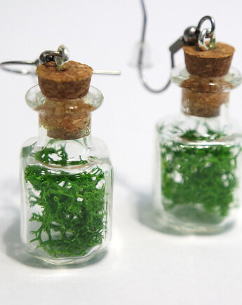 Kolczyki fiolki - mech, yenoo
