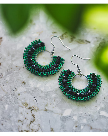 Kolczyki w Odcieniach Zieleni i Czerni, All My Jewelry