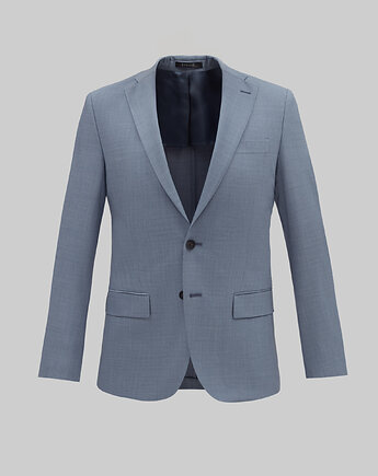Marynarka do zestawu Olmedo błękit slim fit, BORGIO