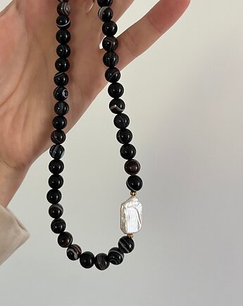 Choker z czarnego sardonyksu i perły, Messme