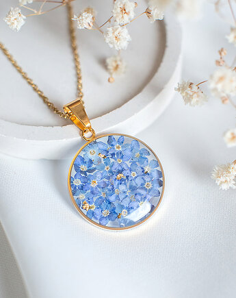 Wisiorek z niezapominajkami, nature gift