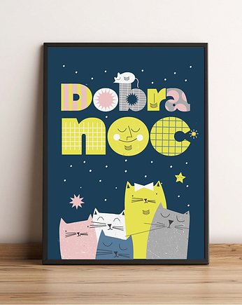Plakat koty nocne 30x40, polkastudio