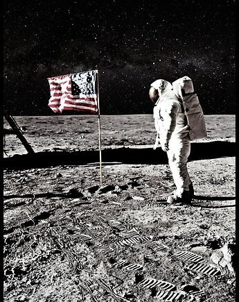 Plakat "Astronauta na księżycu", Fotobloki and decor