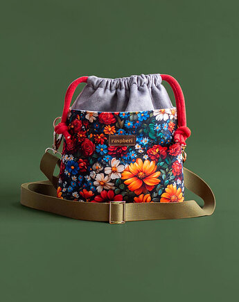 Listonoszka handmade z weluru , raspberi