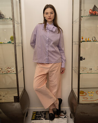 Viola, koszula z wiązanym kołnierzykiem, ZALUCKA KUCZERA