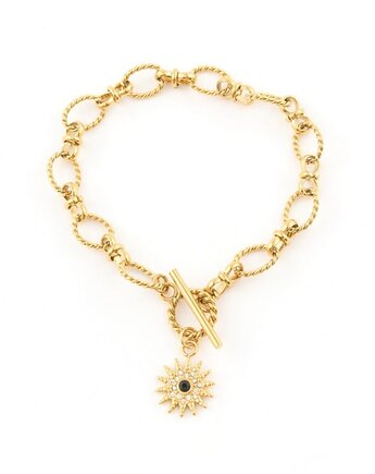 Bransoletka z delikatnego oplatanego łańcucha "Energią Słońca", Kulka Bransoletki