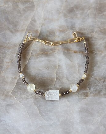 Bransoletka damska Kwarc dymny i Cytryn, Chmolowska Jewellery