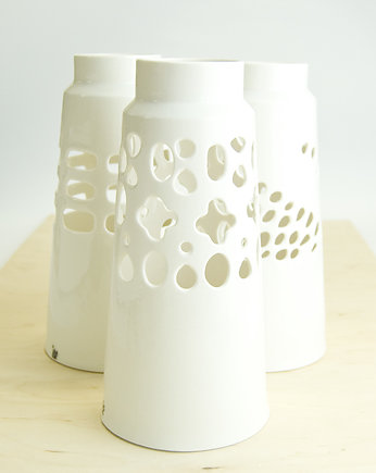 Porcelanowy ażurowy wazon. , imkadesign