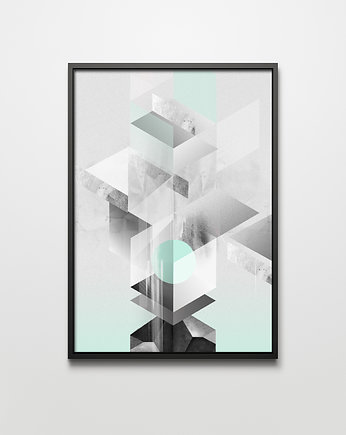 Autorska grafika Geometric mint, , PRINTLOVE