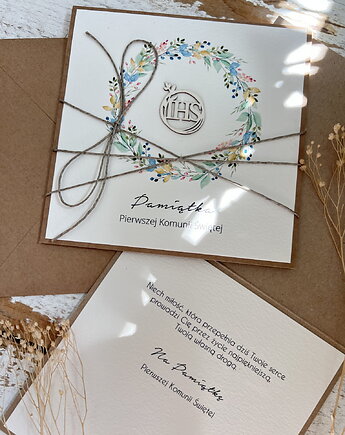 Kartka komunijna - pamiątka I Komunii Świętej, sorte