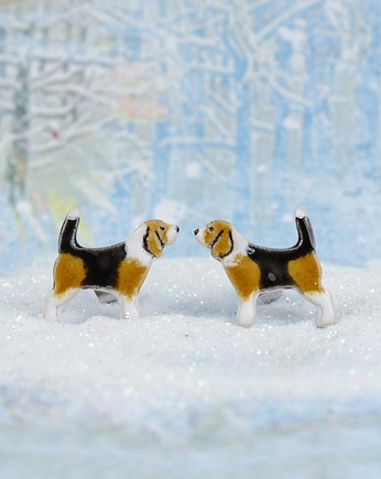 Beagle mini pieski- ceramiczne sztyfty, Dorca