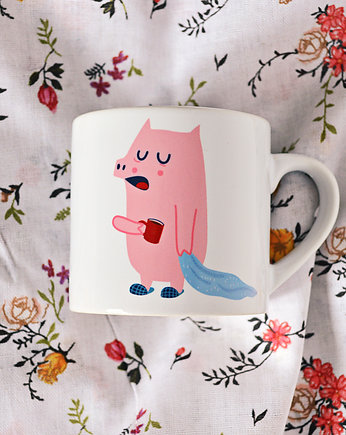 Śpiąca świnka z kocykiem- kubek 200 ml, Ja Cię Broszę