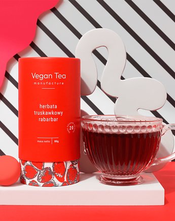 Herbata owocowa Truskawkowy Rabarbar Vegan Tea, OSOBY - Prezent dla babci