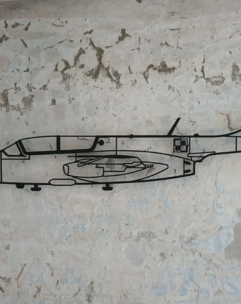 Iskra PZL TS-11 metalowa ozdoba na ścianę 3D, Aircraft Sketches