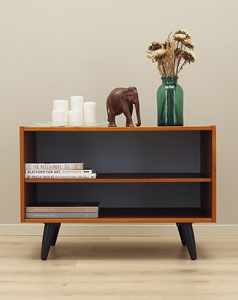 Regał tekowy, duński design, lata 70, produkcja: Dania, Przetwory design