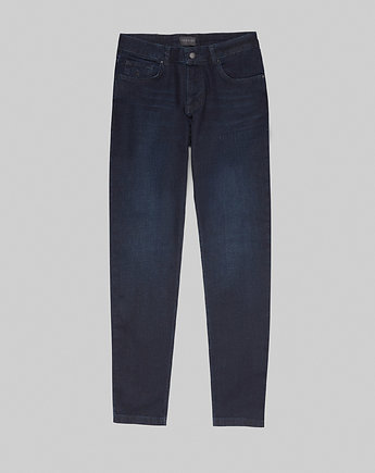 Spodnie jeansowe paterno granatowy classic fit, BORGIO